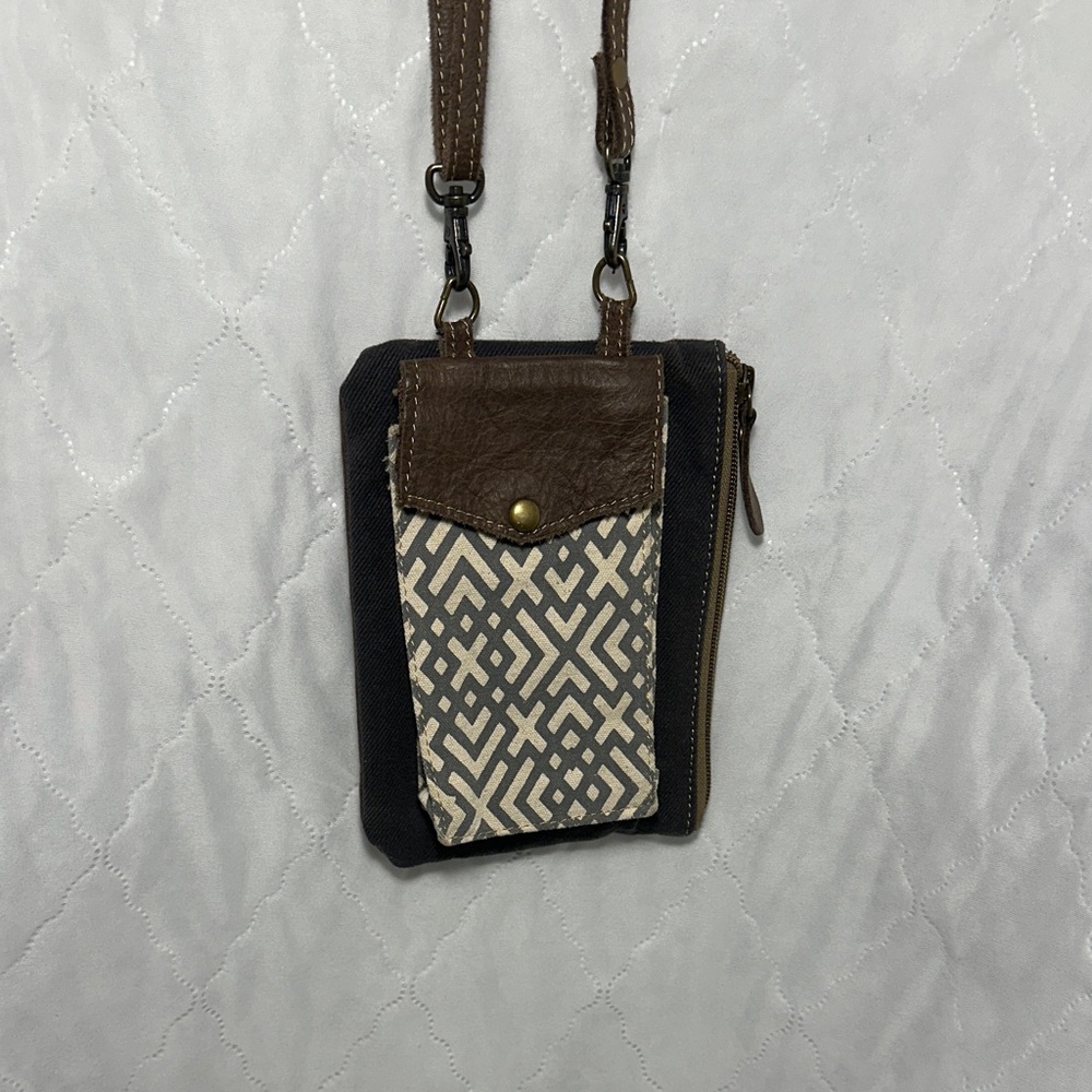 Myra Bag Brown and Cream Crossbody Bag